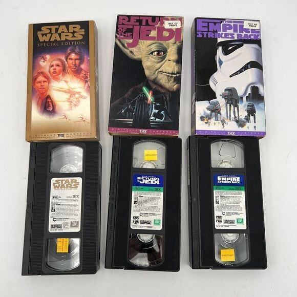 Vintage VHS STAR WARS LOT of 3 (out of print) Collectibles - Picture 3 of 3